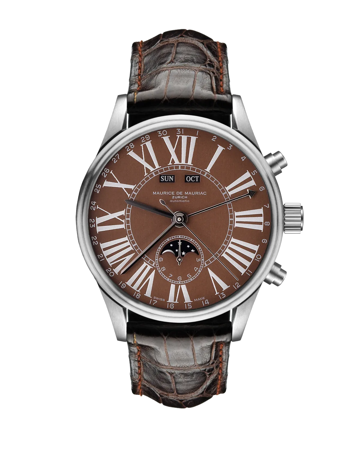 Maurice de Mauriac Chrono Classic Moon Steel montre lune