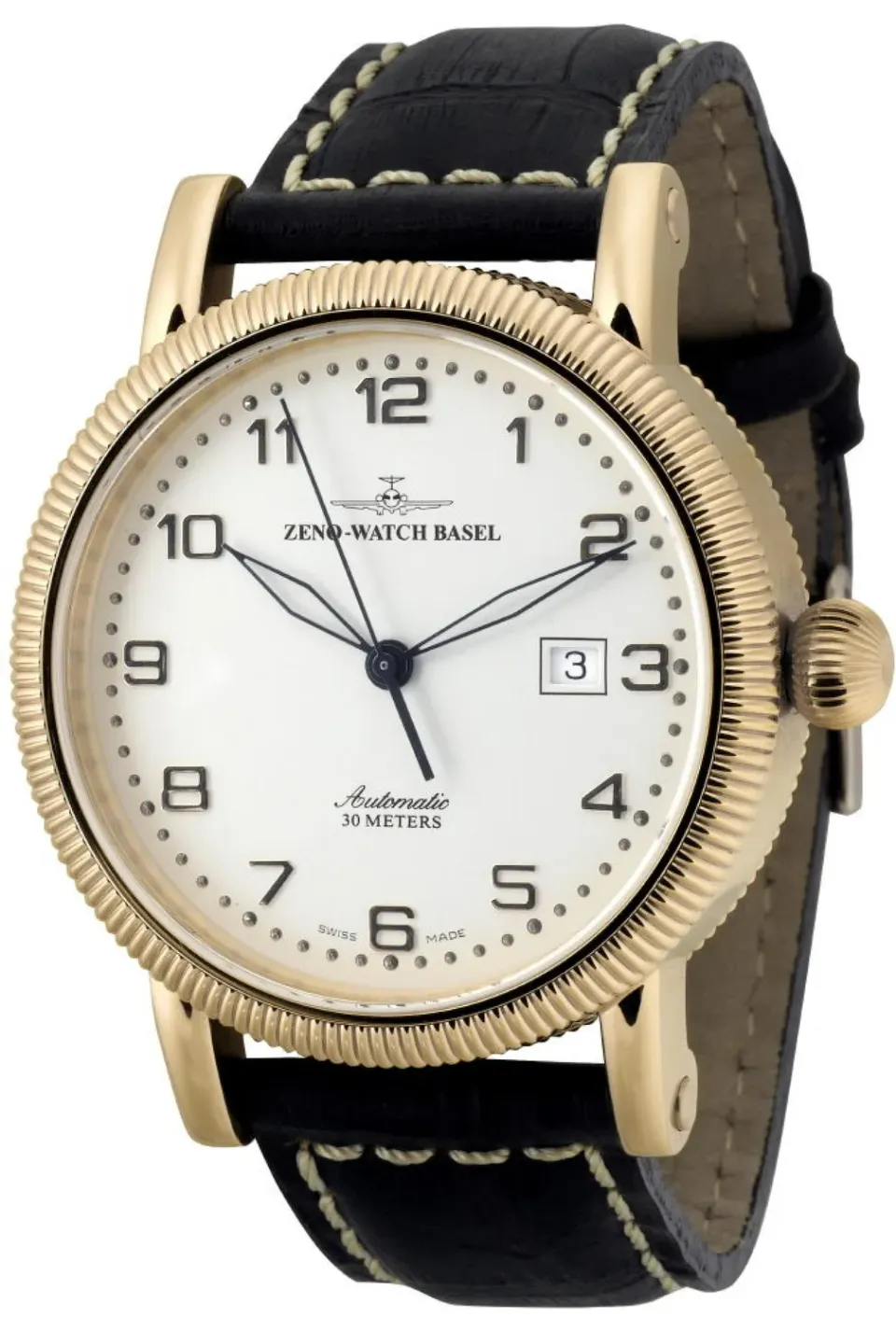 Zeno-Watch Basel Nostalgia Retro montre automatique PVD or rose