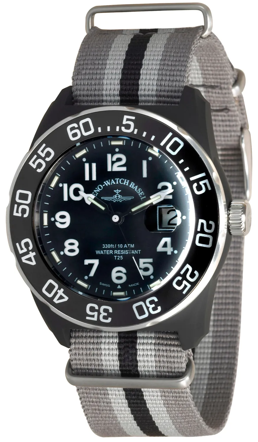 Zeno-Watch Basel Diver H3 Nato montre quartz trigalight