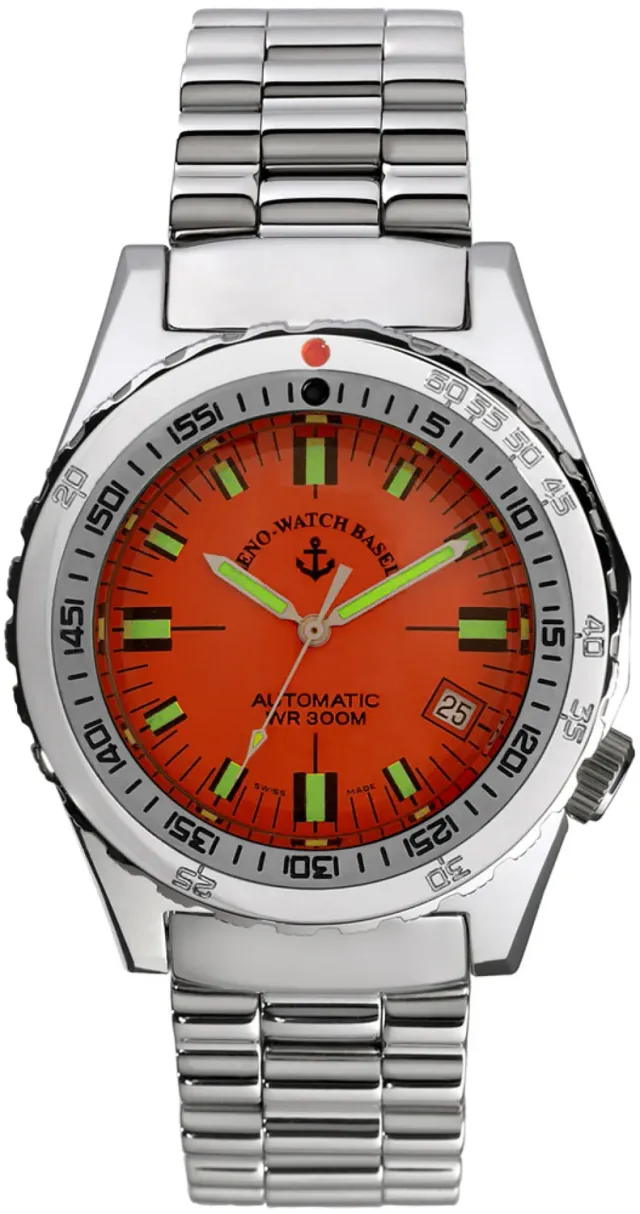 Zeno-Watch Basel Navy Diver Retro montre plongée 1970